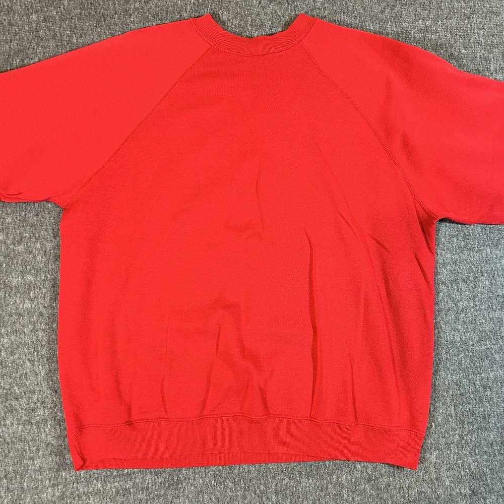 Vintage 90s Fresno State University Bulldogs Sweatshirt Size Large Red Tultex - Picture 9 of 13